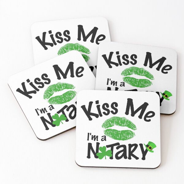 Item preview, Kiss Me I’m a Notary St. Patrick’s Day Green Lips Design designed and sold by NotaryLife.