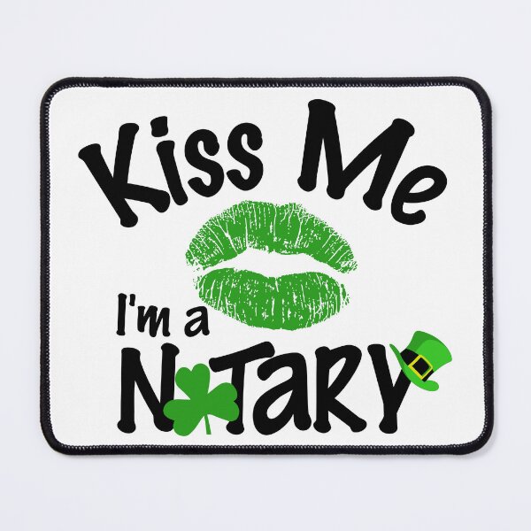 Item preview, Kiss Me I’m a Notary St. Patrick’s Day Green Lips Design designed and sold by NotaryLife.