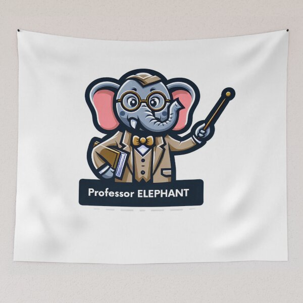 Item preview, _Wise Elephant Professor designed and sold by  ViralVisionsCreating .