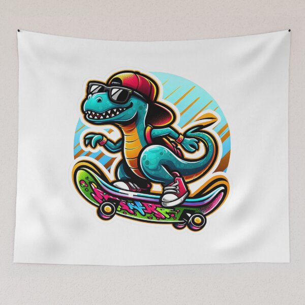 Item preview, _Energetic Dino Skateboarder designed and sold by  ViralVisionsCreating .