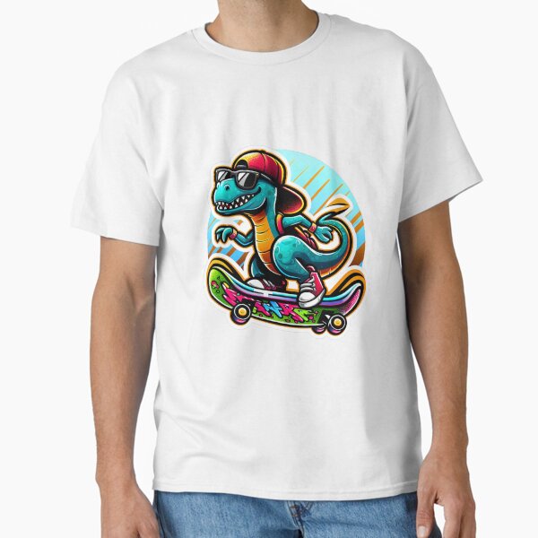 Item preview, _Energiegeladener Dino-Skateboarder designed and sold by  ViralVisionsCreating .