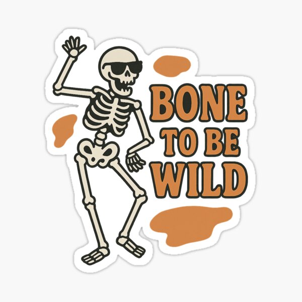 Item preview, Bone to Be Wild – Dancing Skeleton Halloween Design designed and sold by NovaMoodCo.
