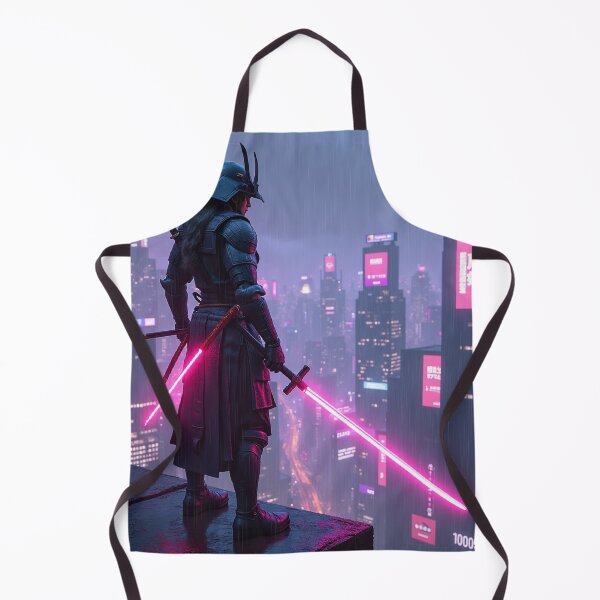 Item preview, Cyberpunk Samurai Warrior – Neon Blade Ronin in Futuristic Cityscape designed and sold by Valora and Fern.