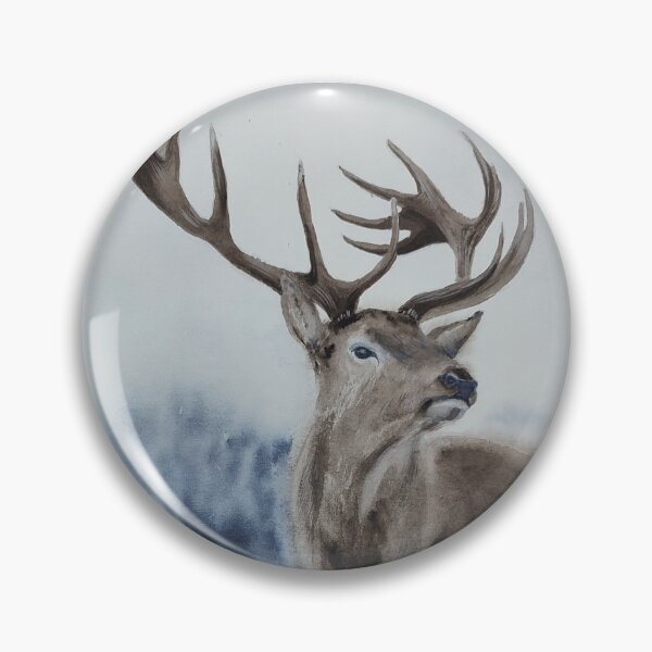 Item preview, Red deer watercolor painting designed and sold by Assol Kovtun.