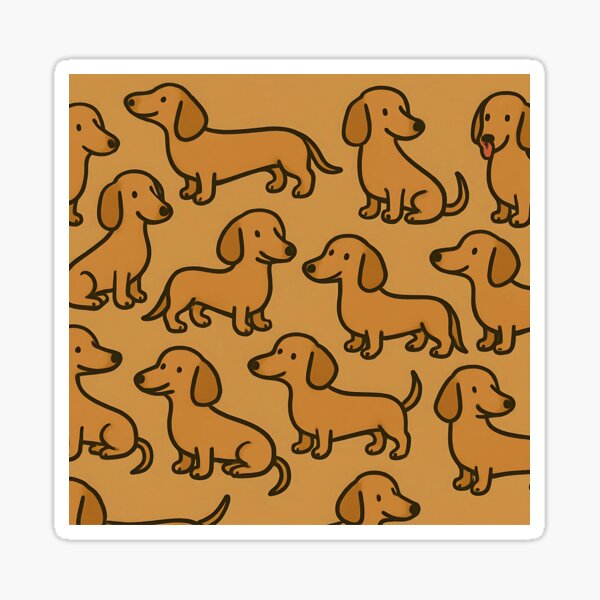 Item preview, Cute brown dachshunds  designed and sold by BooWearBer.