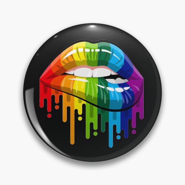 Item preview, Rainbow Biting Lips Melting Drip designed and sold by FestDrip.