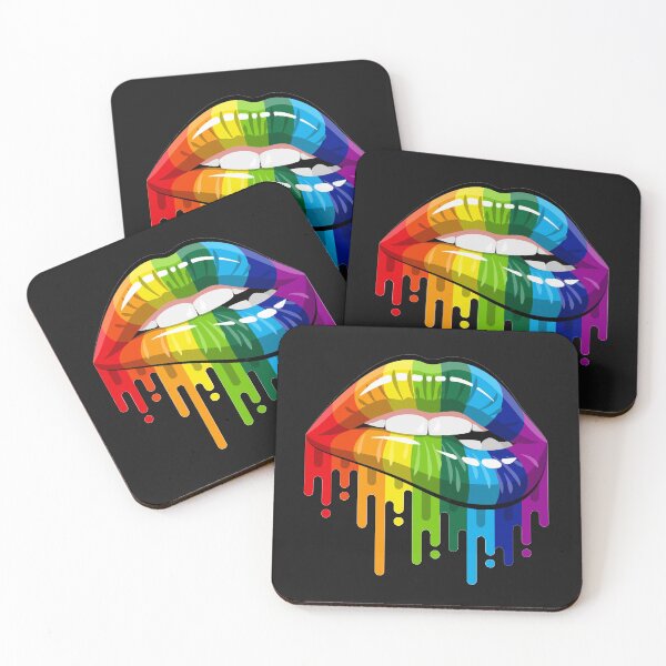 Item preview, Rainbow Biting Lips Melting Drip designed and sold by FestDrip.