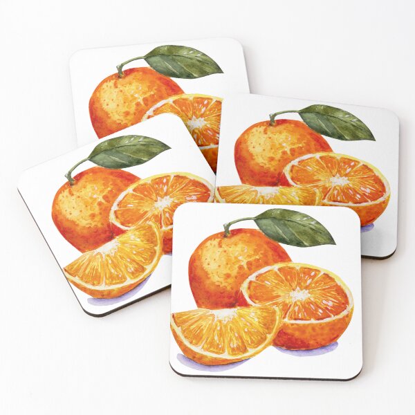 Item preview, Watercolor oranges with white background designed and sold by Assol Kovtun.
