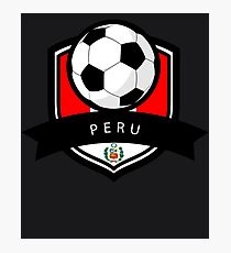 Soccer flag Peru Photographic Print