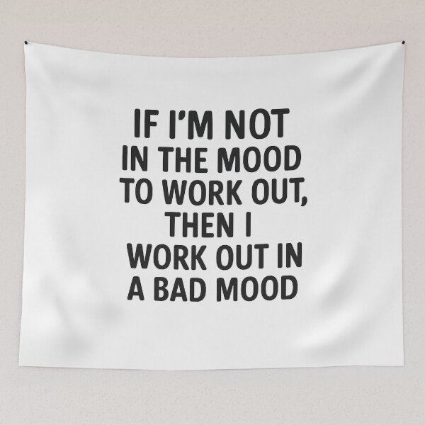 Item preview, Discipline Over Mood – Workout Quote Art designed and sold by visualvibesss.