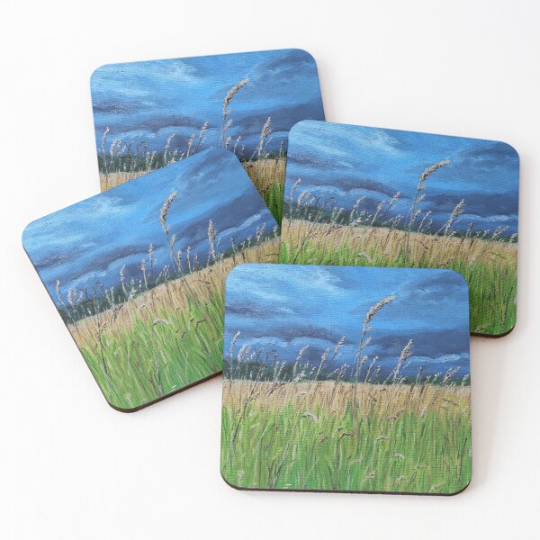 Item preview, Wheatfield before a thunderstorm oil painting designed and sold by Assol Kovtun.