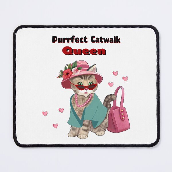 Item preview, Purrfect Catwalk Queen - Сyber Trendy Cat T-shirt  designed and sold by Felia001.