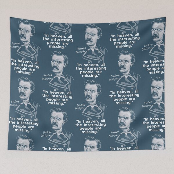 Item preview, Friedrich Nietzsche Portrait and Quote designed and sold by Unhinged Heather.