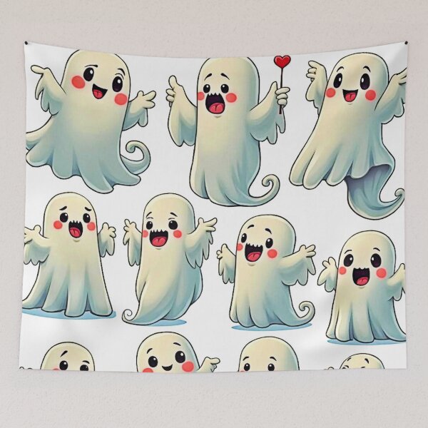 Item preview, Spooky Cute Ghosts: Hauntingly Fun! designed and sold by Health And Fitness Posts e-Store.