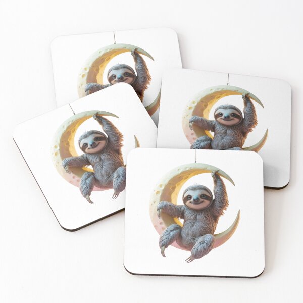 Item preview, Moon Sloth – Dreamy Kawaii Illustration designed and sold by BestZoneStore.