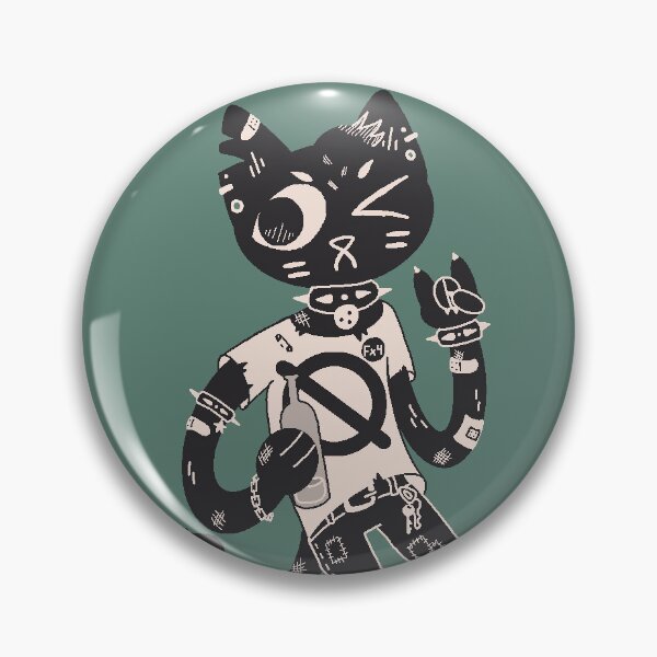 Item preview, meow punk rock kitty cat designed and sold by coyote_cupid.