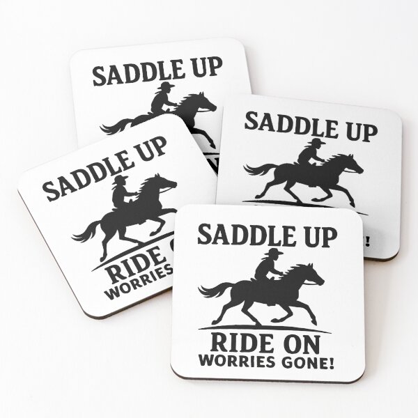 Item preview, Saddle Up Ride On Worries Gone designed and sold by Inkspaced.