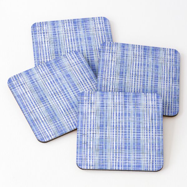Item preview, Blue and white Random Plaid Seamless Repeat designed and sold by Sharon Schwalbe.
