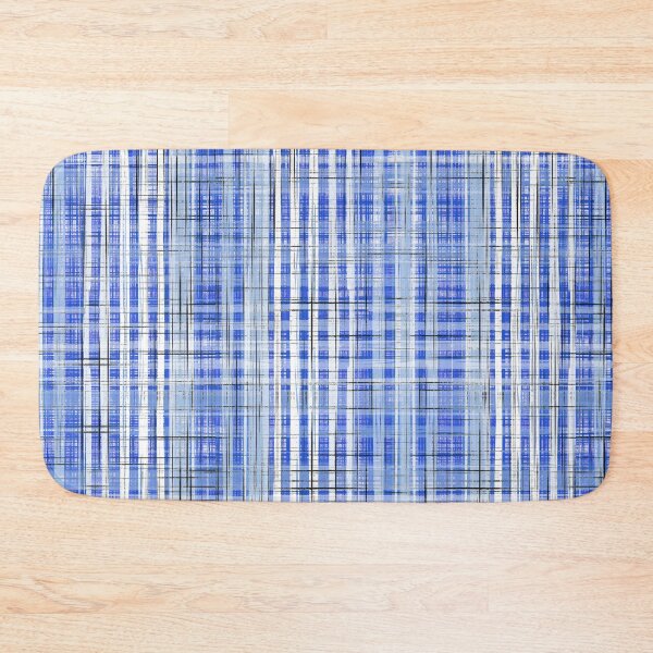 Item preview, Blue and white Random Plaid Seamless Repeat designed and sold by Sharon Schwalbe.