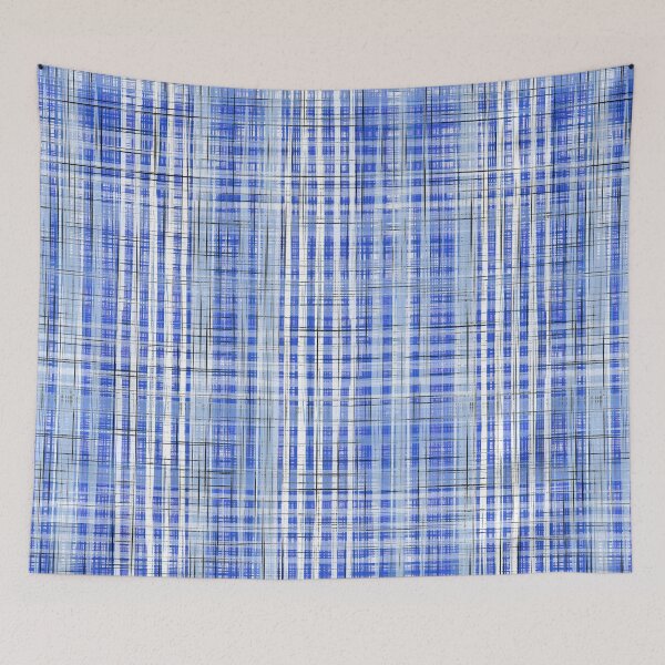 Item preview, Blue and white Random Plaid Seamless Repeat designed and sold by Sharon Schwalbe.