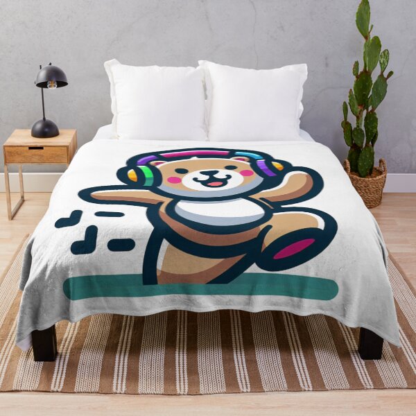Item preview, Dancing Bear with Headphones designed and sold by ViralVisionsCreating .