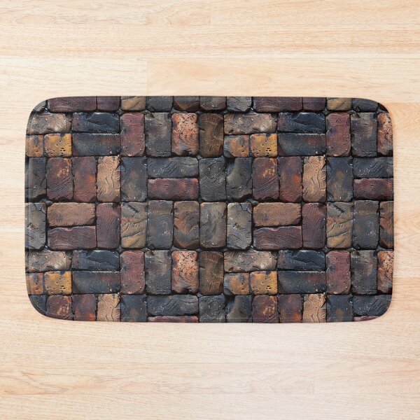Item preview, Rustic Clay Brick Wall Textured Pattern designed and sold by NTGUILTY.
