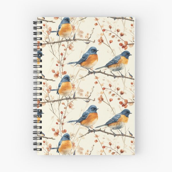 Item preview, Watercolor Bluebirds on Branches Gentle Spring Pattern designed and sold by NTGUILTY.