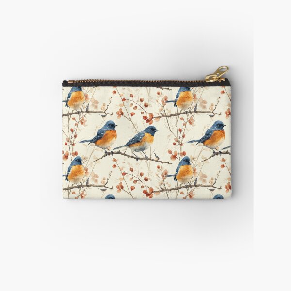 Item preview, Watercolor Bluebirds on Branches Gentle Spring Pattern designed and sold by NTGUILTY.