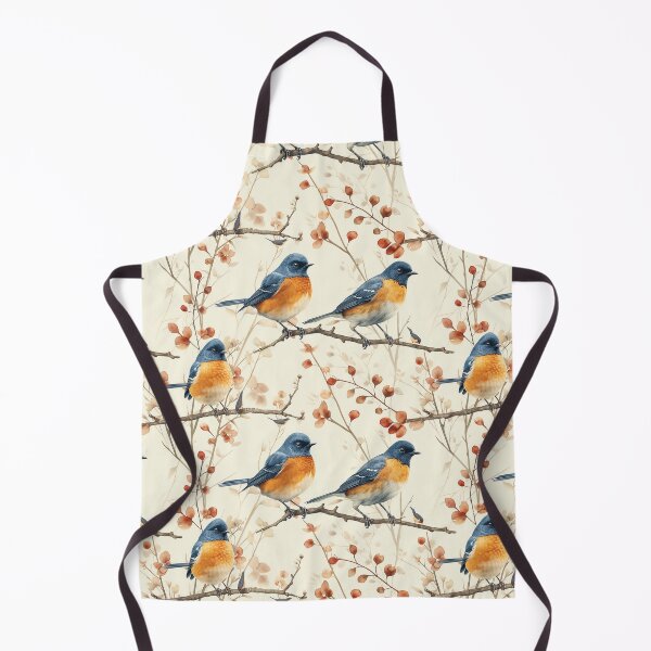 Item preview, Watercolor Bluebirds on Branches Gentle Spring Pattern designed and sold by NTGUILTY.