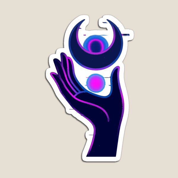 Item preview, Emblema de Equilibrio Lunar Digital – Mano de Armonía Sagrada designed and sold by Mōnk Mode Society.
