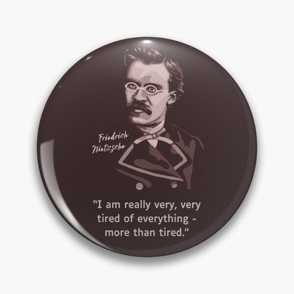 Item preview, Friedrich Nietzsche Portrait and Quote designed and sold by Unhinged Heather.