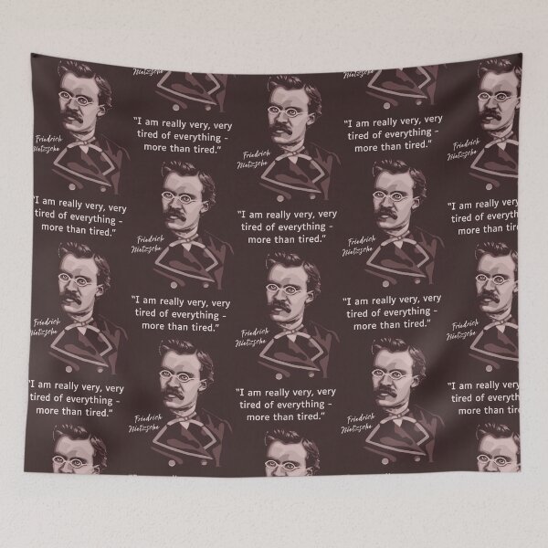 Item preview, Friedrich Nietzsche Portrait and Quote designed and sold by Unhinged Heather.