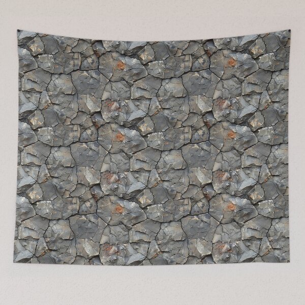 Item preview, Cracked Basalt Rock Wall Textured Pattern designed and sold by NTGUILTY.