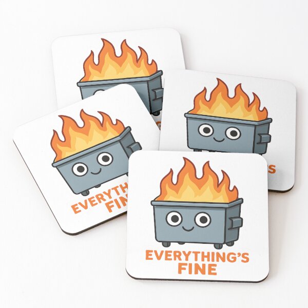 Item preview, Everything's Fine Dumpster Fire designed and sold by delmarvastickers.