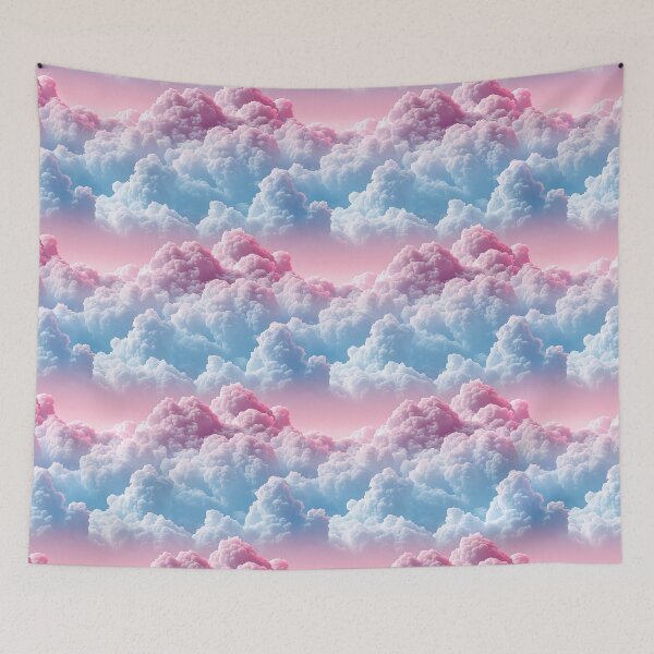 Item preview, Dreamy Cotton Candy Clouds Pink and Blue Sky designed and sold by NTGUILTY.