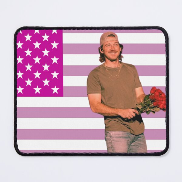 Item preview, Morgan Wallen Roses Pink American Flag Fan Art designed and sold by JaiRoseDesigns.