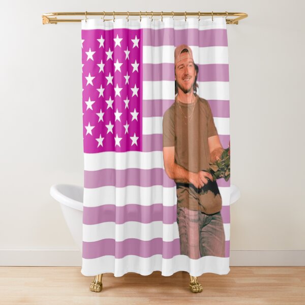 Item preview, Morgan Wallen Roses Pink American Flag Fan Art designed and sold by JaiRoseDesigns.