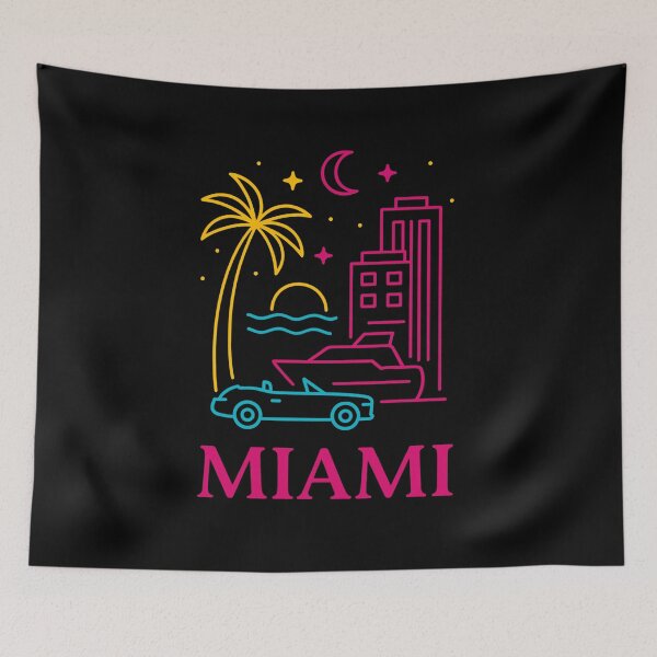 Item preview, Miami Neon Skyline Collection: Futuristic City Lights designed and sold by Design_Your_Day.