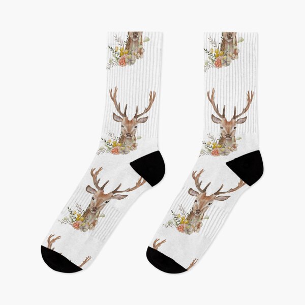 Item preview, Wonderful Deer with Flowers designed and sold by EduMood.