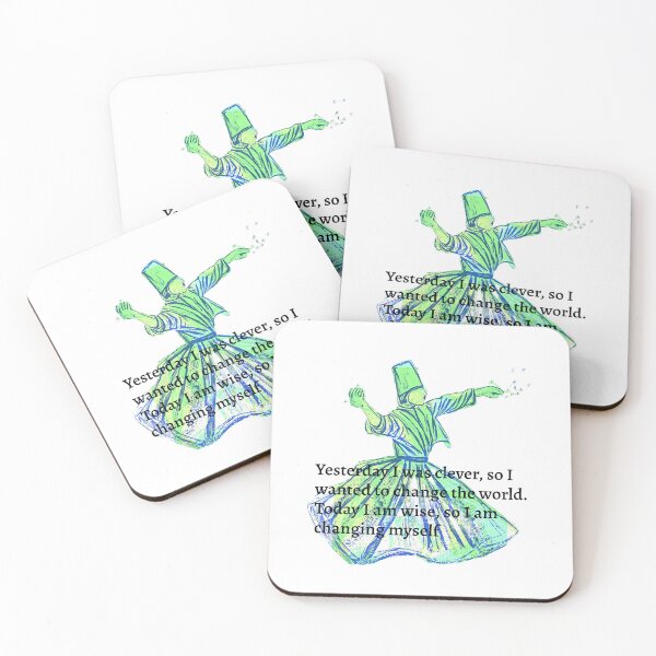Item preview, Whirling Darwish in pop art style with beautiful saying  designed and sold by wallartofmio.