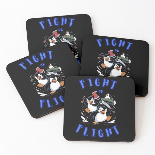 Item preview, Fight Or Flight Meme Penguin designed and sold by Marpin91.