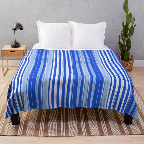 Item preview, Blue and White Random Stripe Seamless Repeat  designed and sold by Sharon Schwalbe.