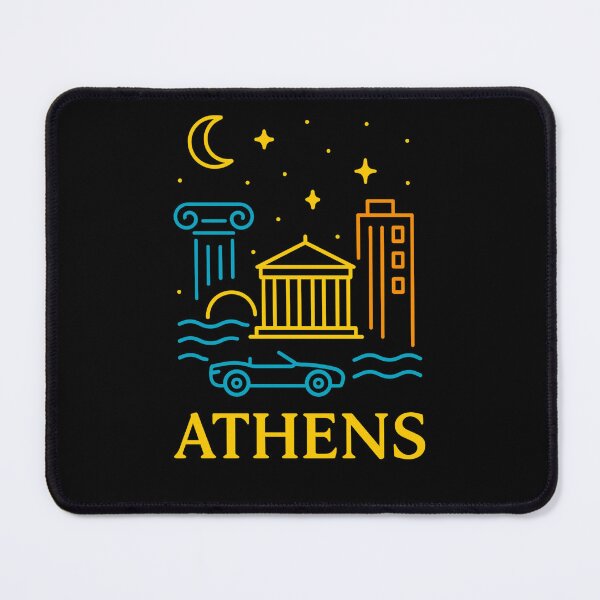 Item preview, Athens Neon Skyline Collection: Futuristic City Lights designed and sold by Design_Your_Day.