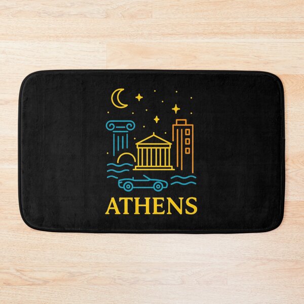 Item preview, Athens Neon Skyline Collection: Futuristic City Lights designed and sold by Design_Your_Day.