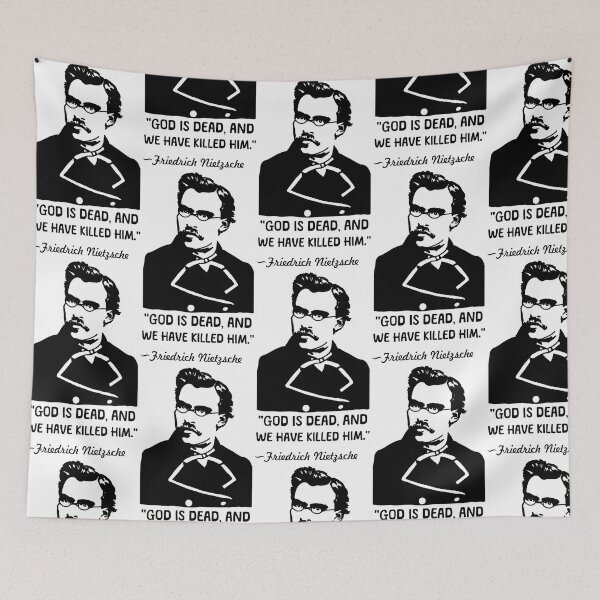 Item preview, Friedrich Nietzsche Portrait and Quote designed and sold by Unhinged Heather.