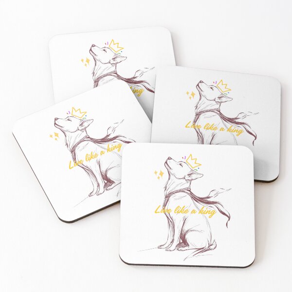 Item preview, Live Like a King – Pastel Crowned Dog Design designed and sold by POS.Studio.