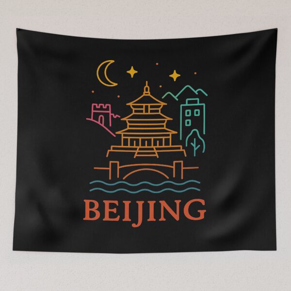 Item preview, Beijing Neon Skyline Collection: Futuristic City Lights designed and sold by Design_Your_Day.