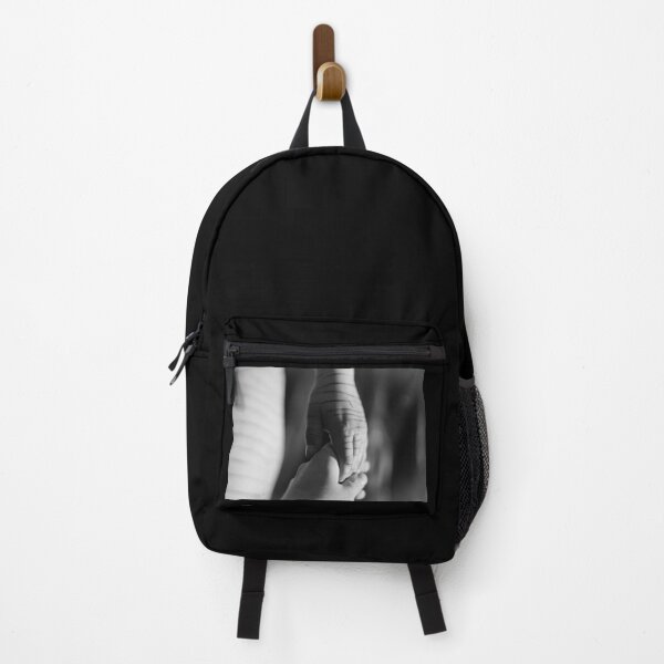 "Layered Silence – Abstract Noir Texture Backpack