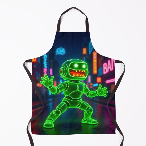 Item preview, Green Neon Robot - Cyber Green Grin designed and sold by Felia001.