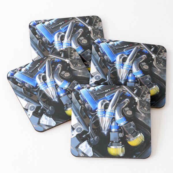 Item preview, Nissan Skyline GT-R RB26 Engine Bay – Blue Edition designed and sold by PosterFuel.